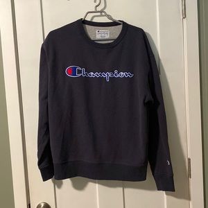 navy blue champion sweater